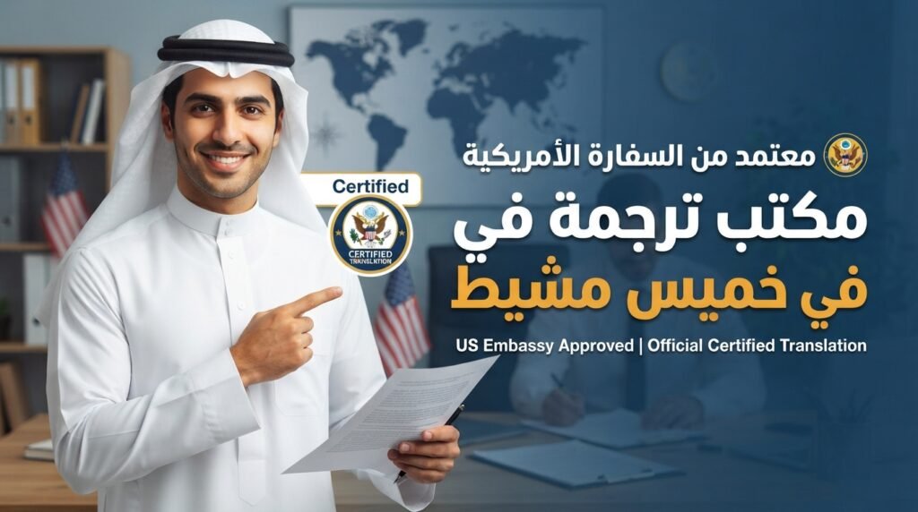 معتمد من السفارة الأمريكية مكتب ترجمة في خميس مشيط لفيزا أمريكا.