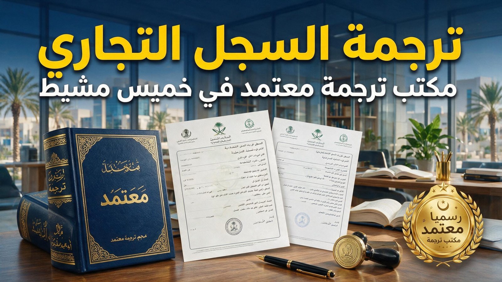 مكتب ترجمة معتمد في خميس مشيط لترجمة السجل التجاري.